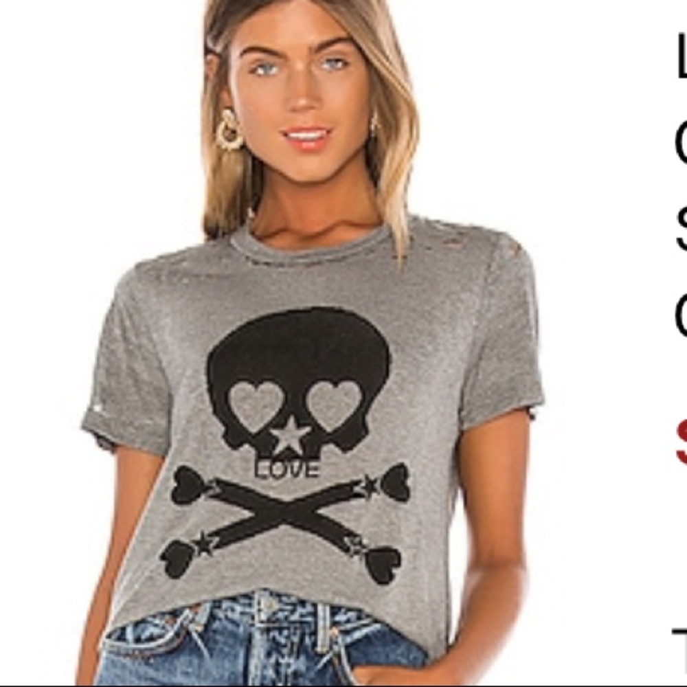 Lauren Moshi short sleeve vintage tee skull
